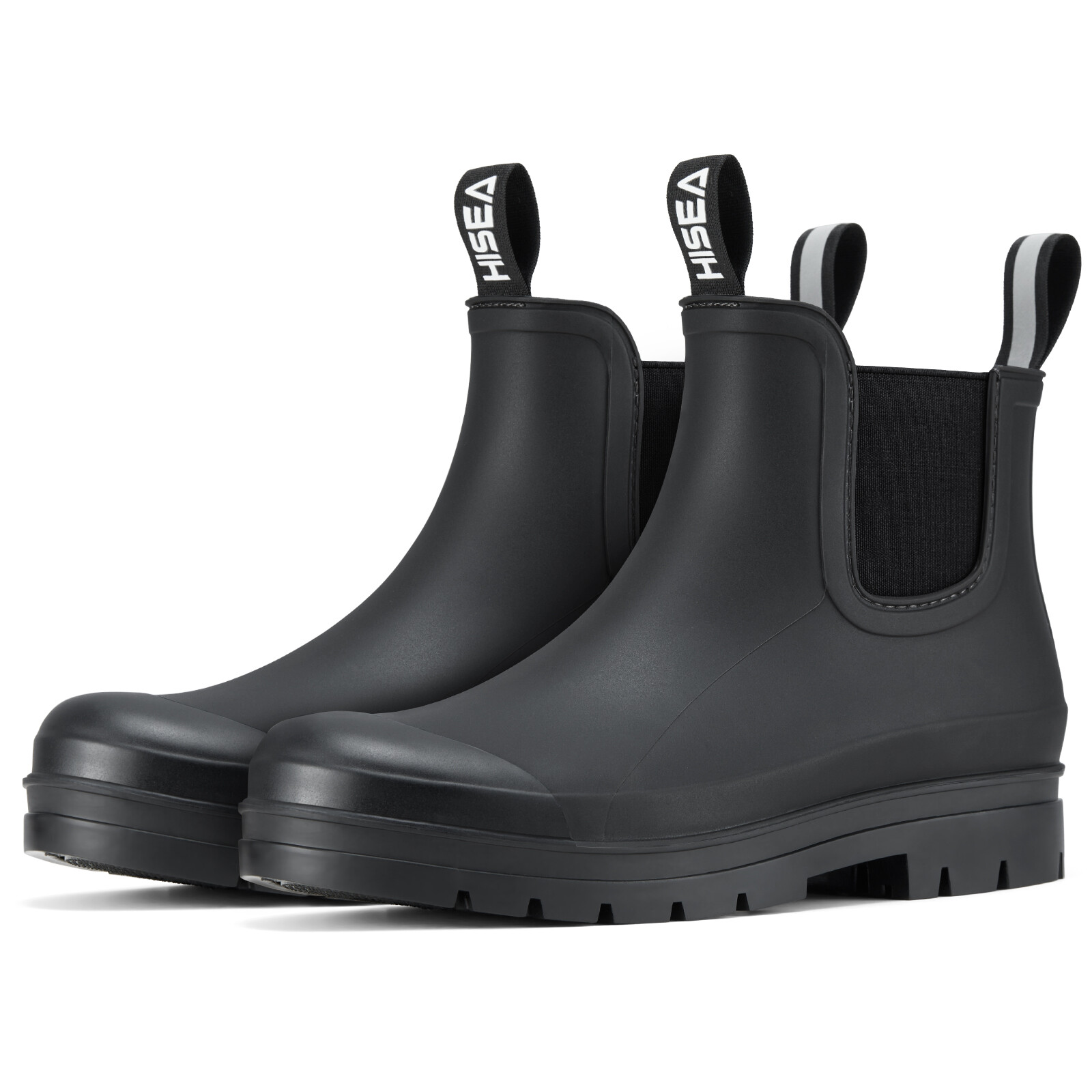 HISEA Women Short Rain Boots Waterproof Non-Slip Garden Shoe Rubber Chelsea Boot