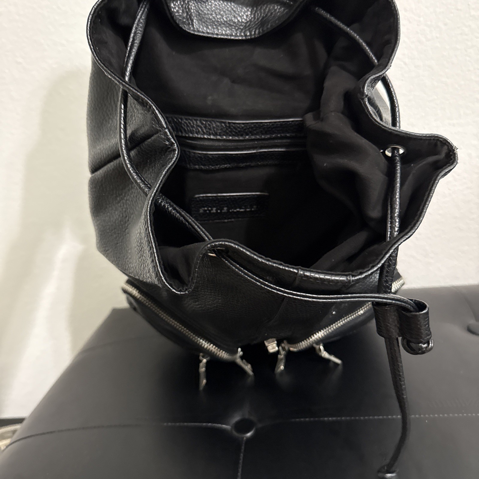 Steve Madden Bboken Backpack Black Silver Chains
