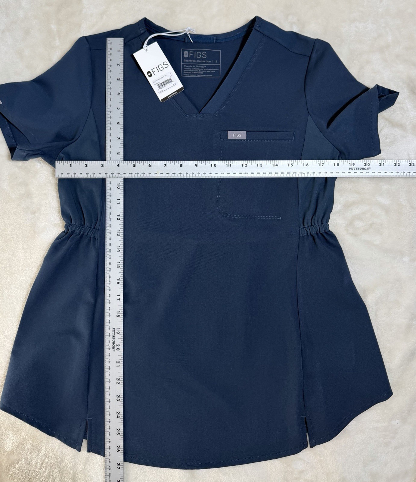 Figs Octavia Womens Maternity Scrub Set Navy Blue Jogger SP Pants V Neck SM Top