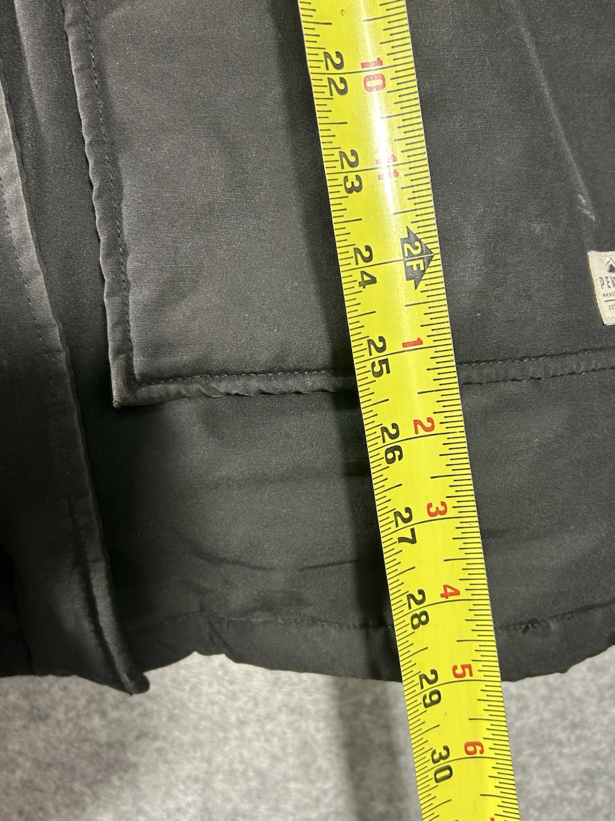 Penfield 80/20 Down Filled Toggle Duffle Parka Jacket Hooded Black Medium Read