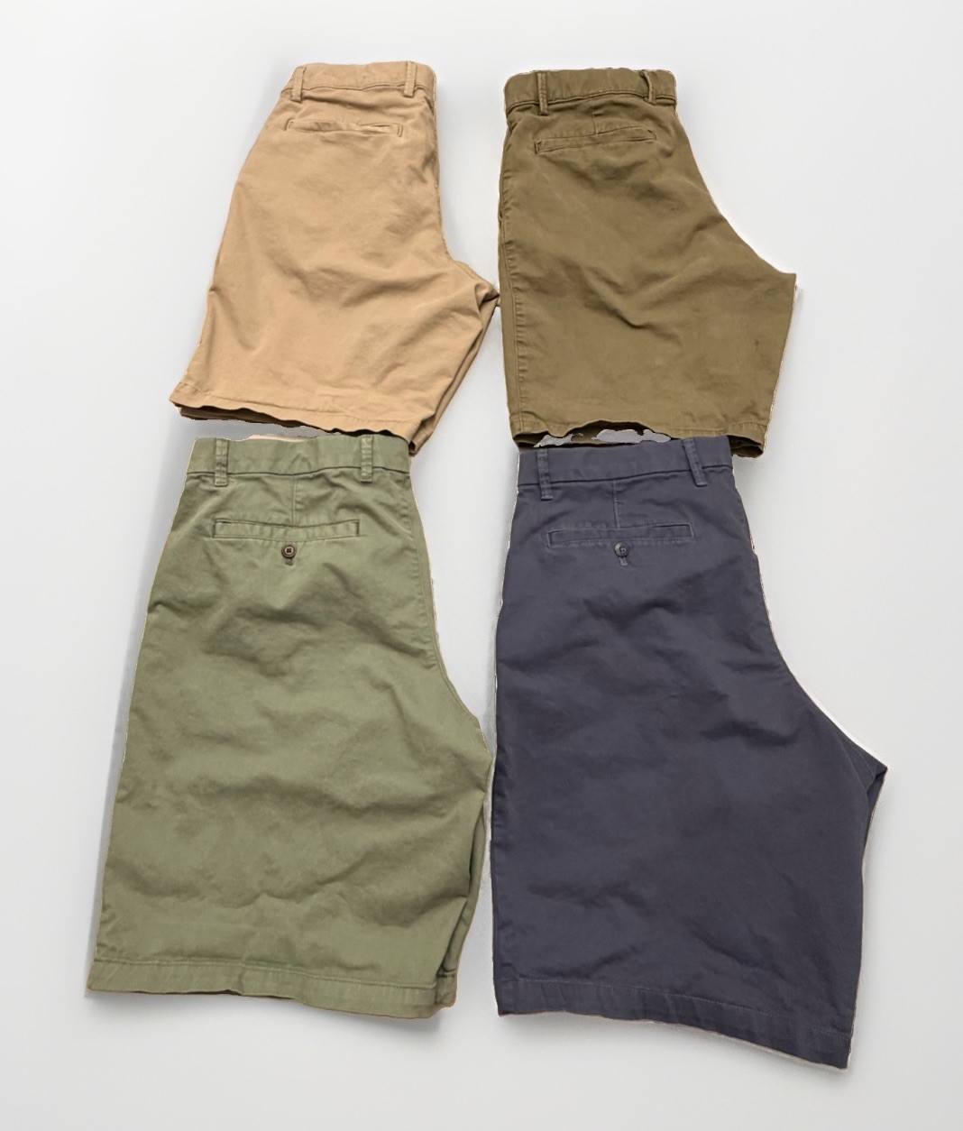 LOT of 4 – GAP 10″ Vintage Shorts – Waist Men’s 34″ – Tan, Blue, Green, Olive