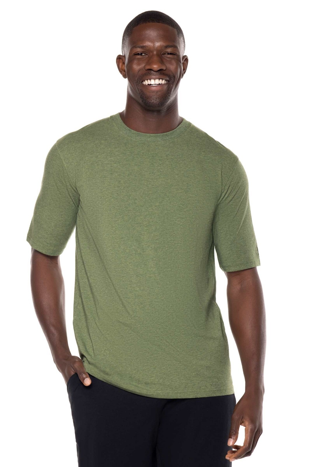 Aeropostale Men’s Heather Cotton Blend Crew Neck Short Sleeve T-Shirt w/ Logo