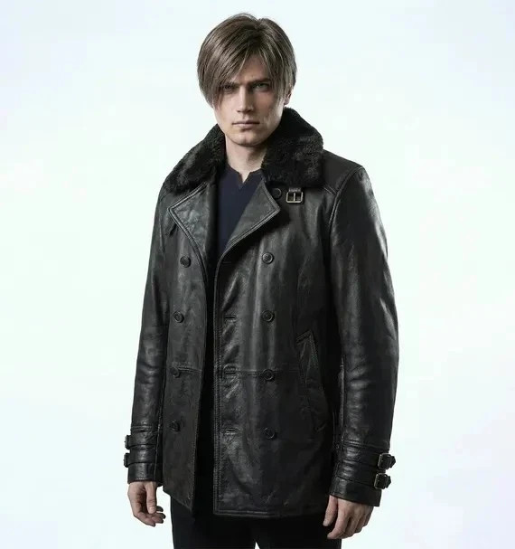 Leon S Kennedy Black Leather Jacket Resident Evil 9 Requiem Coat 2026