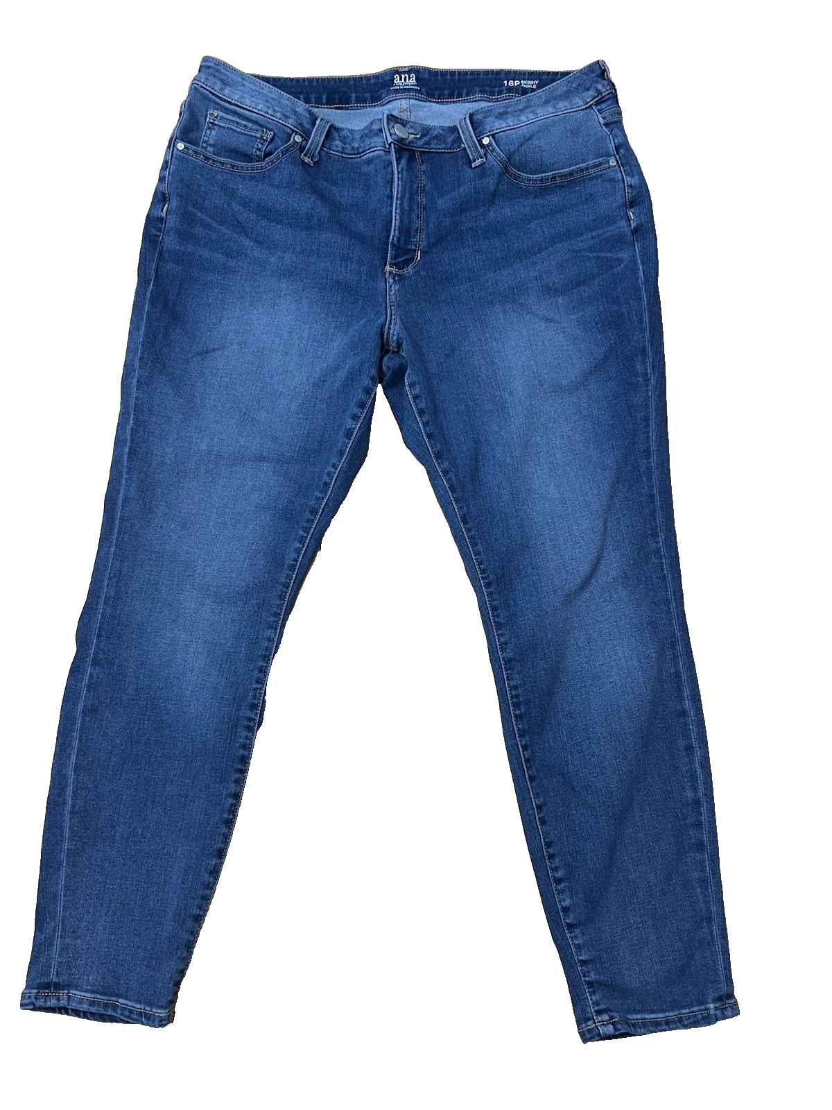 a.n.a Women’s Petite Size 16P Skinny Blue Medium Wash Denim Jeans 5-Pocket