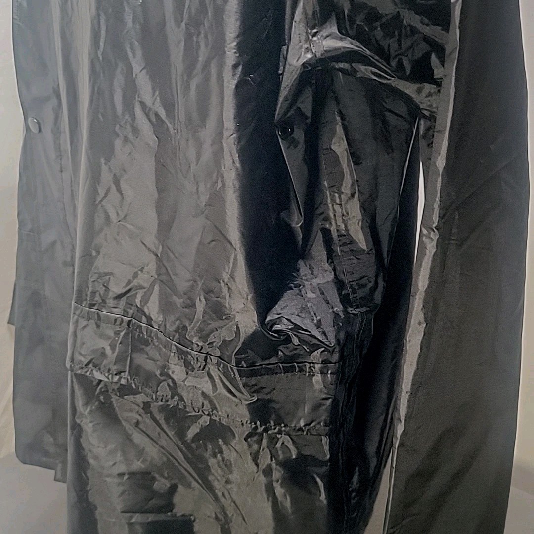 Mil-Tec Sturm Handels GmbH Rain Jacket Black Waterproof Hood In Collar (XL) NWT