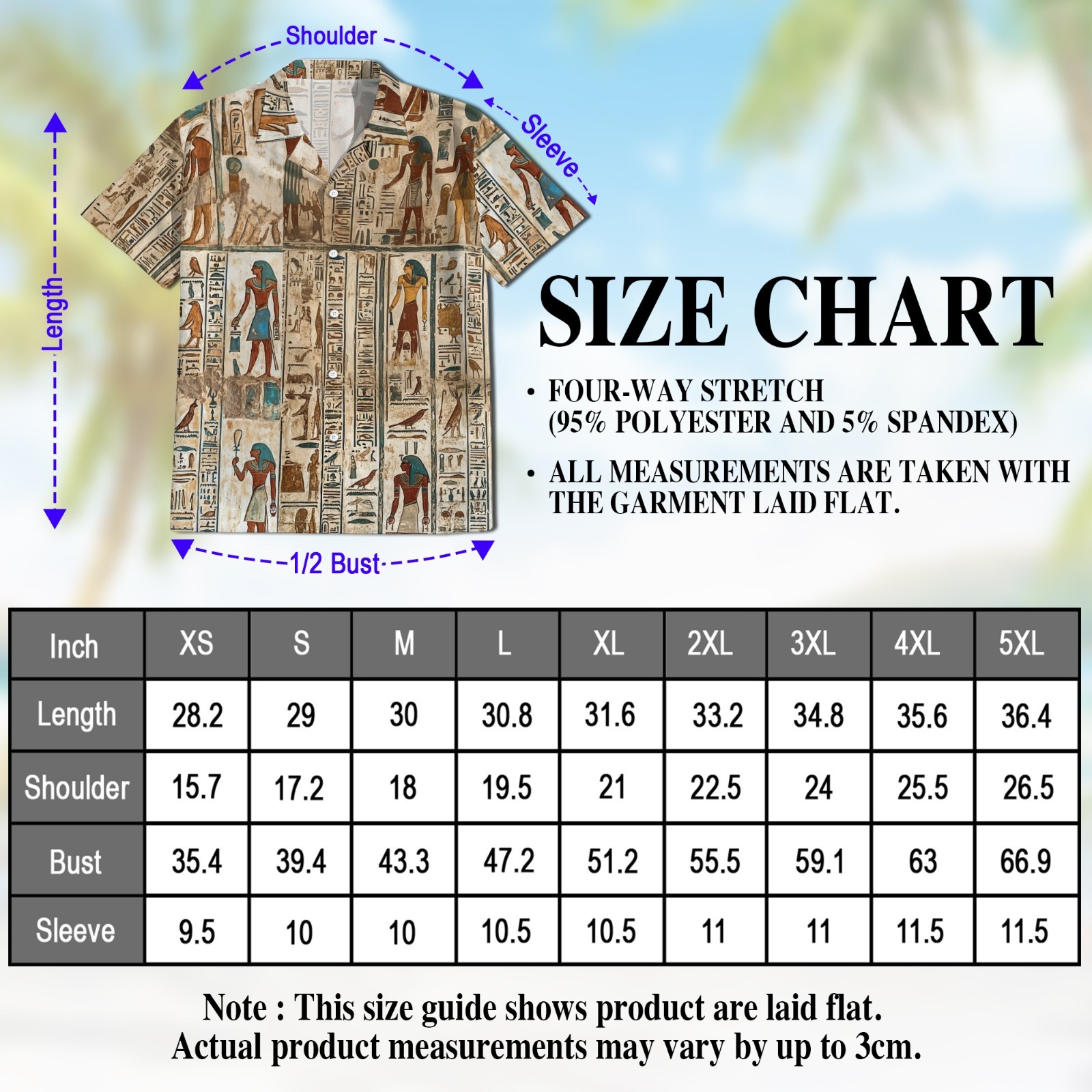 Ancient Egyptian Hawaiian Shirt Pharaoh Hieroglyph Summer Button Up
