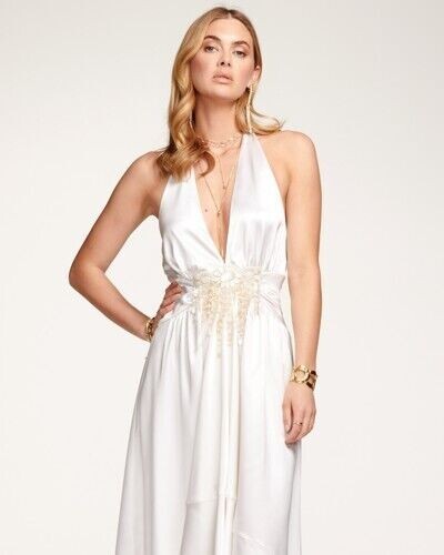 NWT Ramy Brook Florence Halter tie neck gown with embellishments sz 2 $795