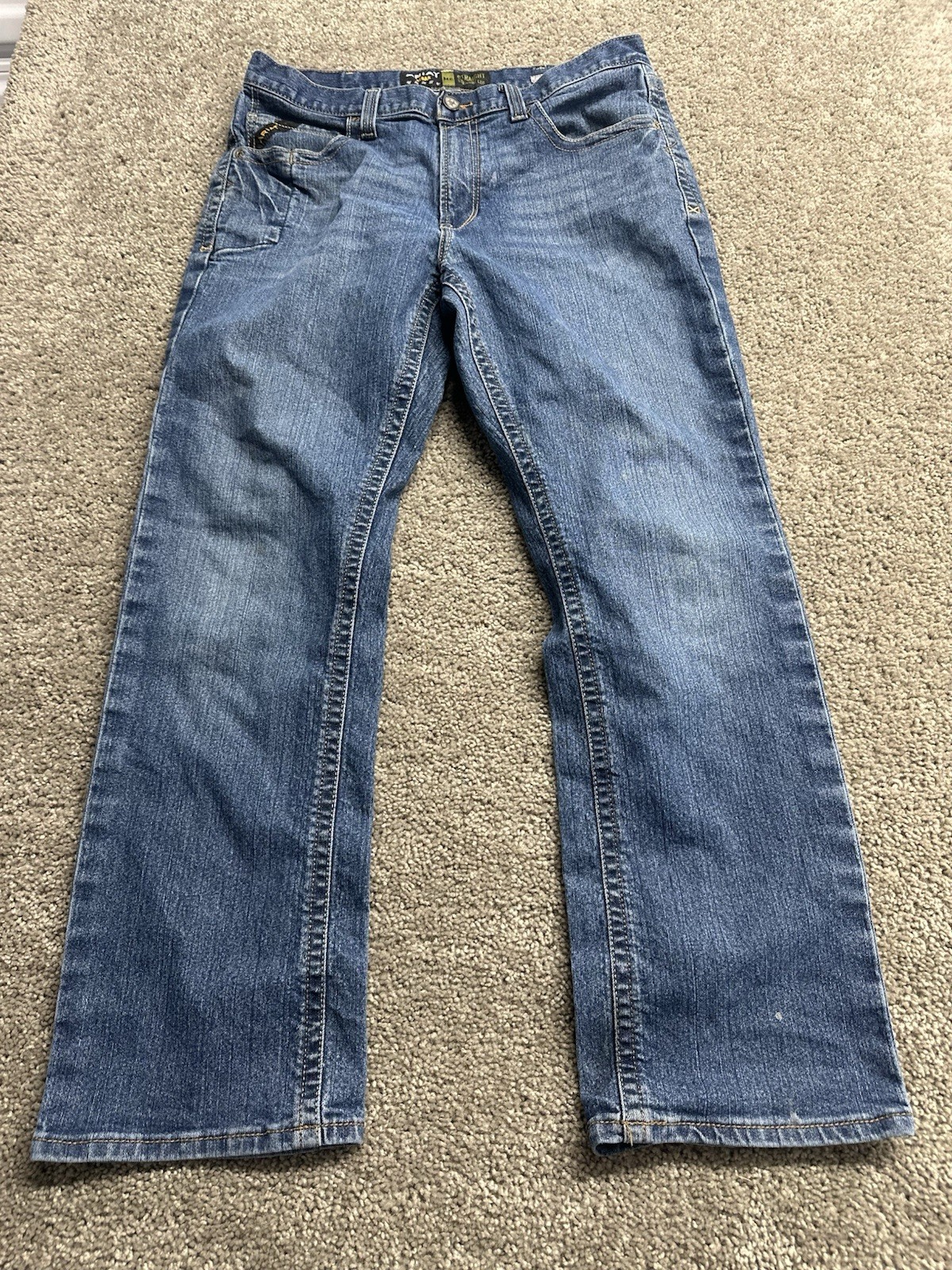 Ariat M5 Straight Leg Jeans Mens 35×34 Medium Wash Western Cowboy Workwear