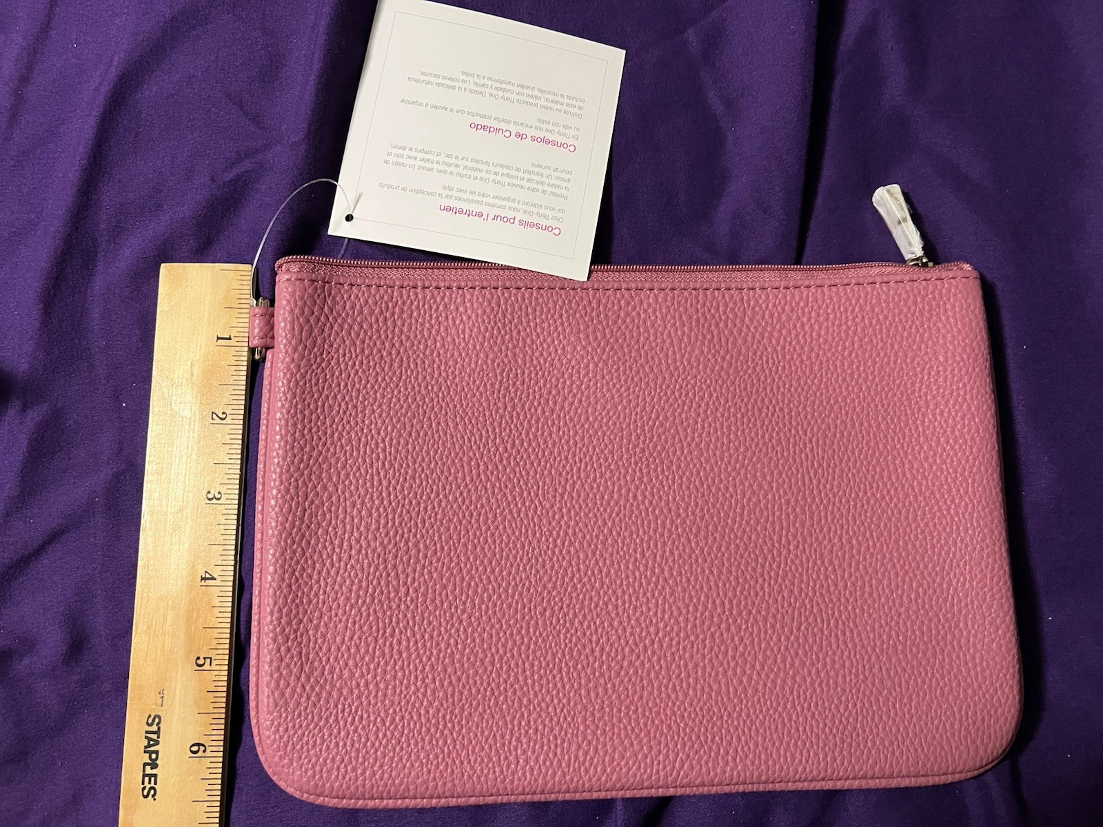 New Thirty-One Rubie Mini W/ Matching Wristlet Strap (sweet Blossom Pebble)