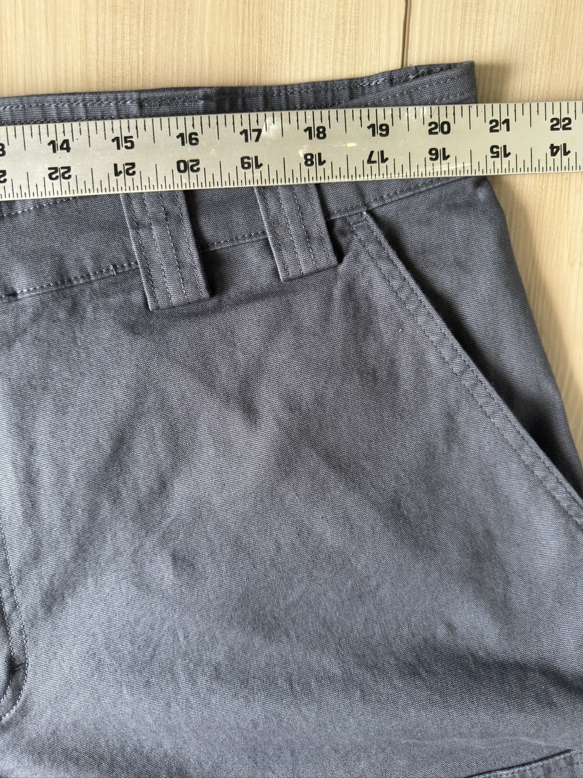 Duluth Trading Flex Fire Hose Cargo Pants Mens 42×30 Relaxed Fit Steel Blue NWOT