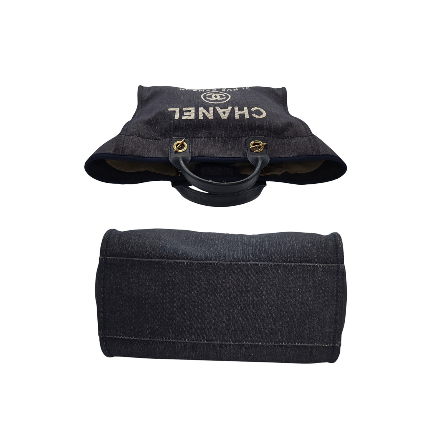 Chanel Medium Dark Washed Denim Deauville Tote
