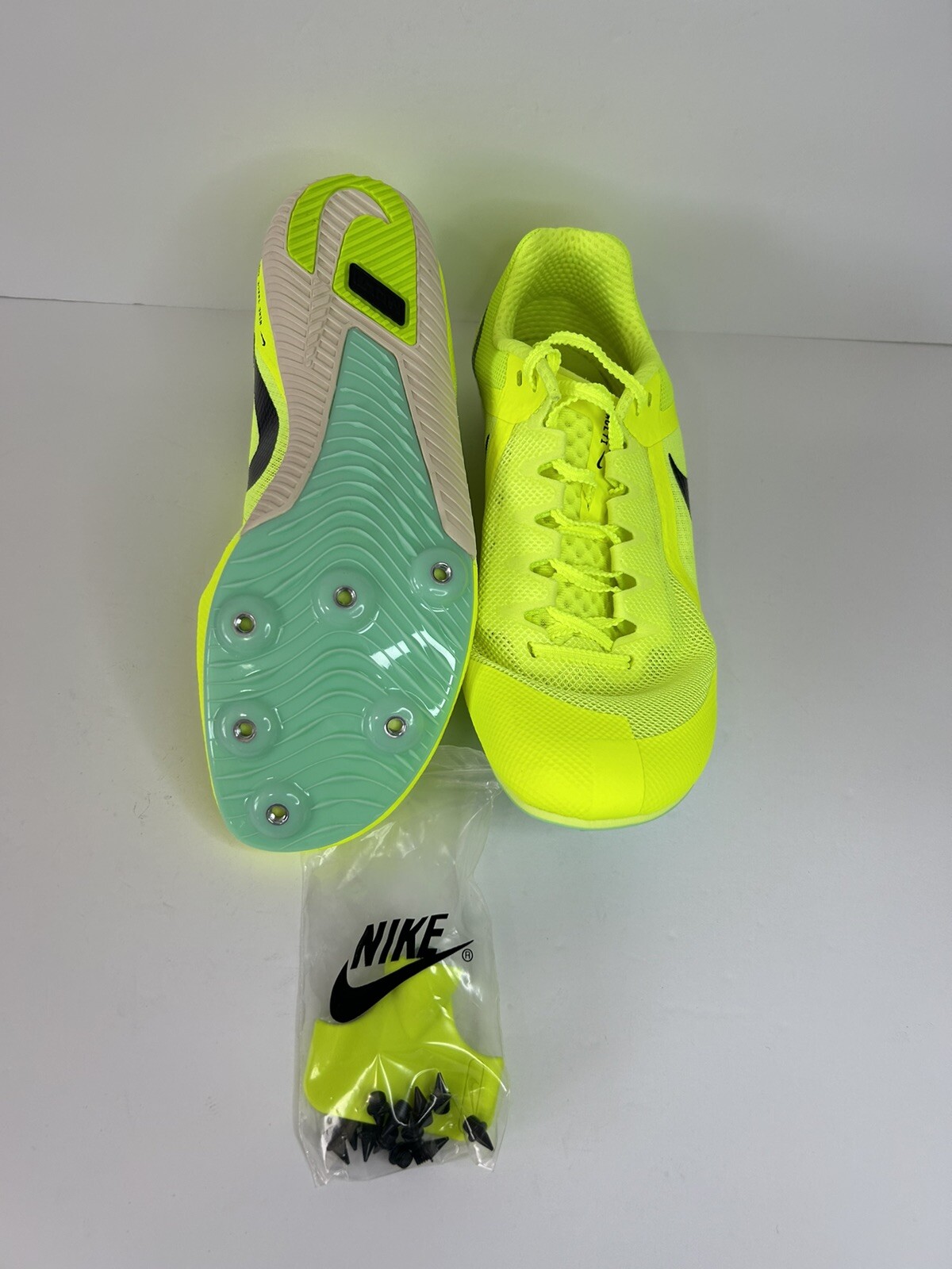 Nike Unisex Zoom Rival Athletic Shoes CK7 Volt/Mint DC8749-700 Size M:9.5/ W:11