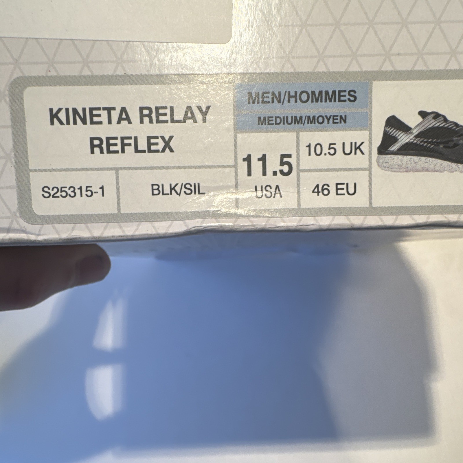 Saucony Kineta Relay Reflex Black Silver Low Top Mesh Sneaker S25315-1 sz 11.5m