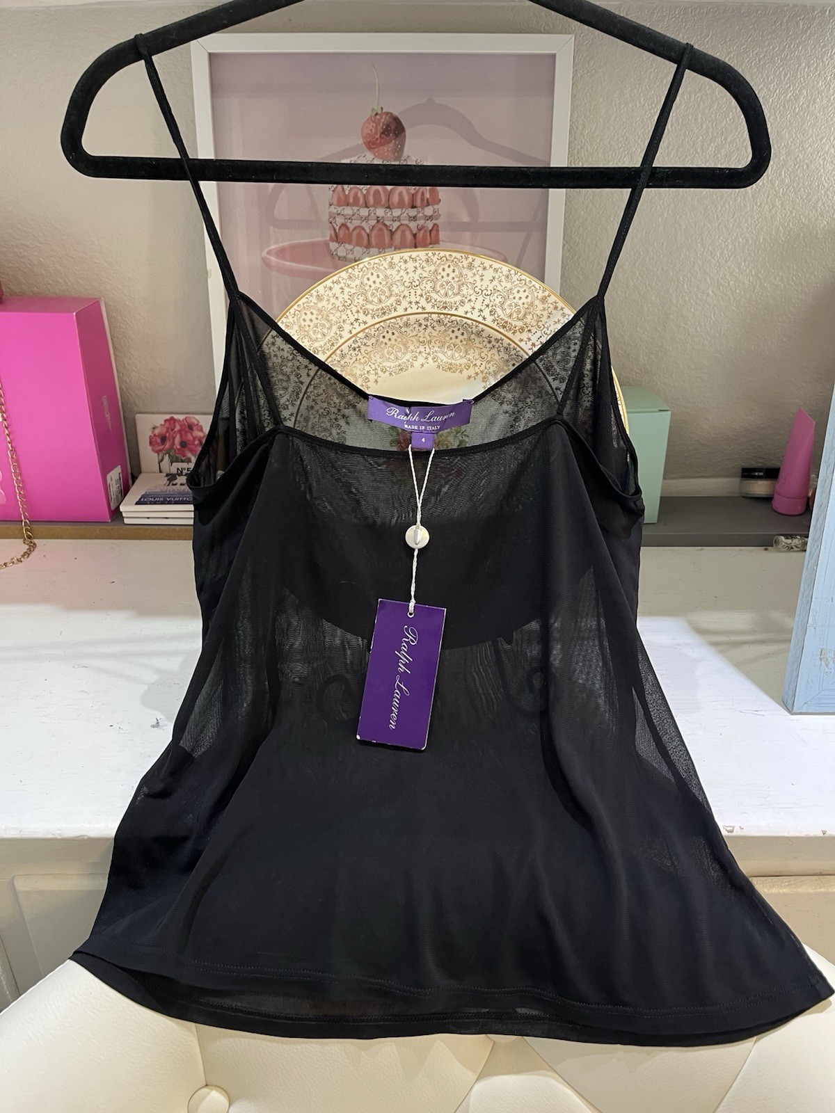 Ralph Lauren Purple Label Sheer Top