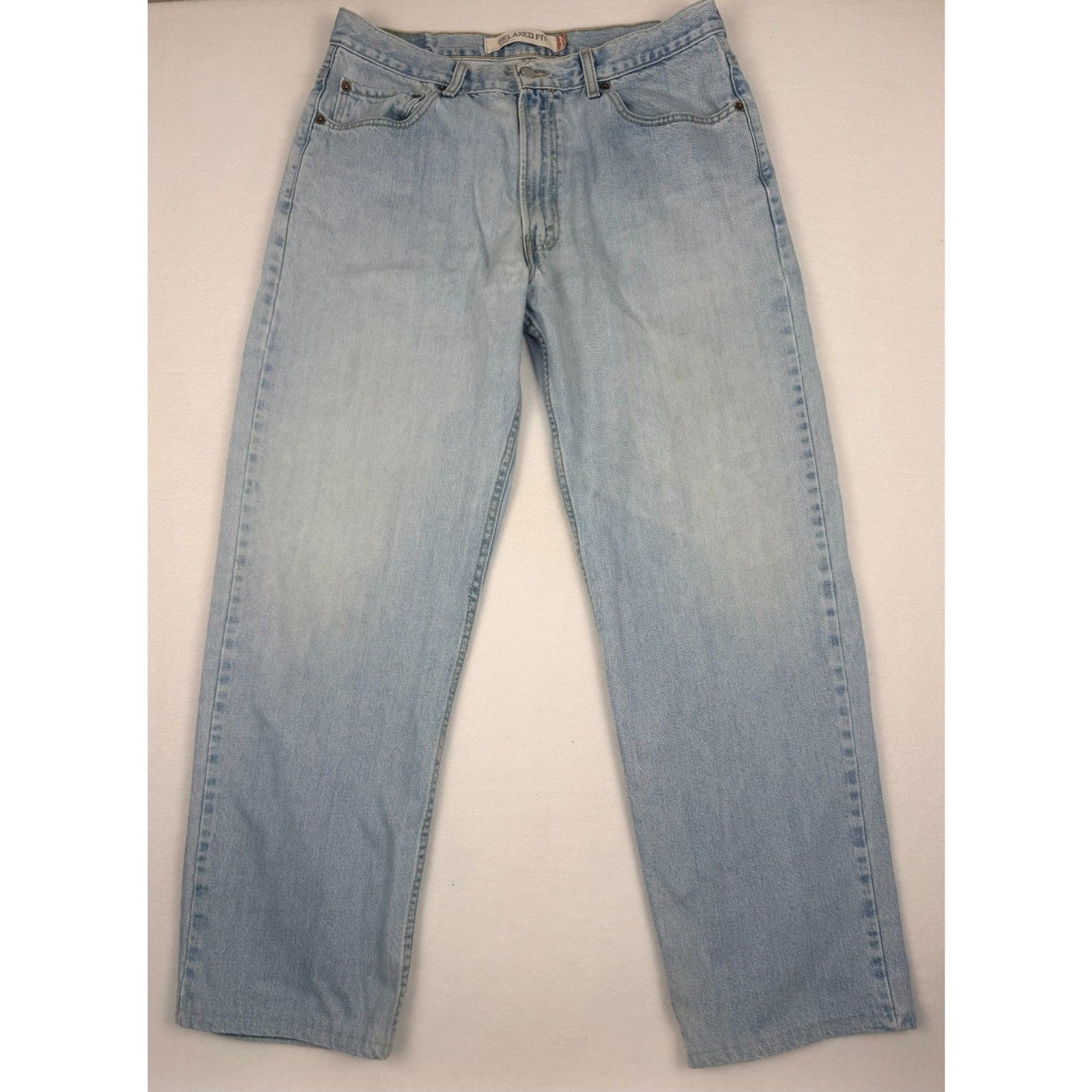 Levi’s 550 Relaxed Fit Jeans Men’s 36×32 Light Wash Straight Leg 100% Cotton