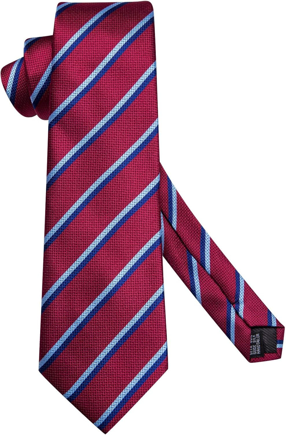 Mens Paisley Striped Tie WOVEN Necktie for Men and Handkerchief Cufflinks Set We