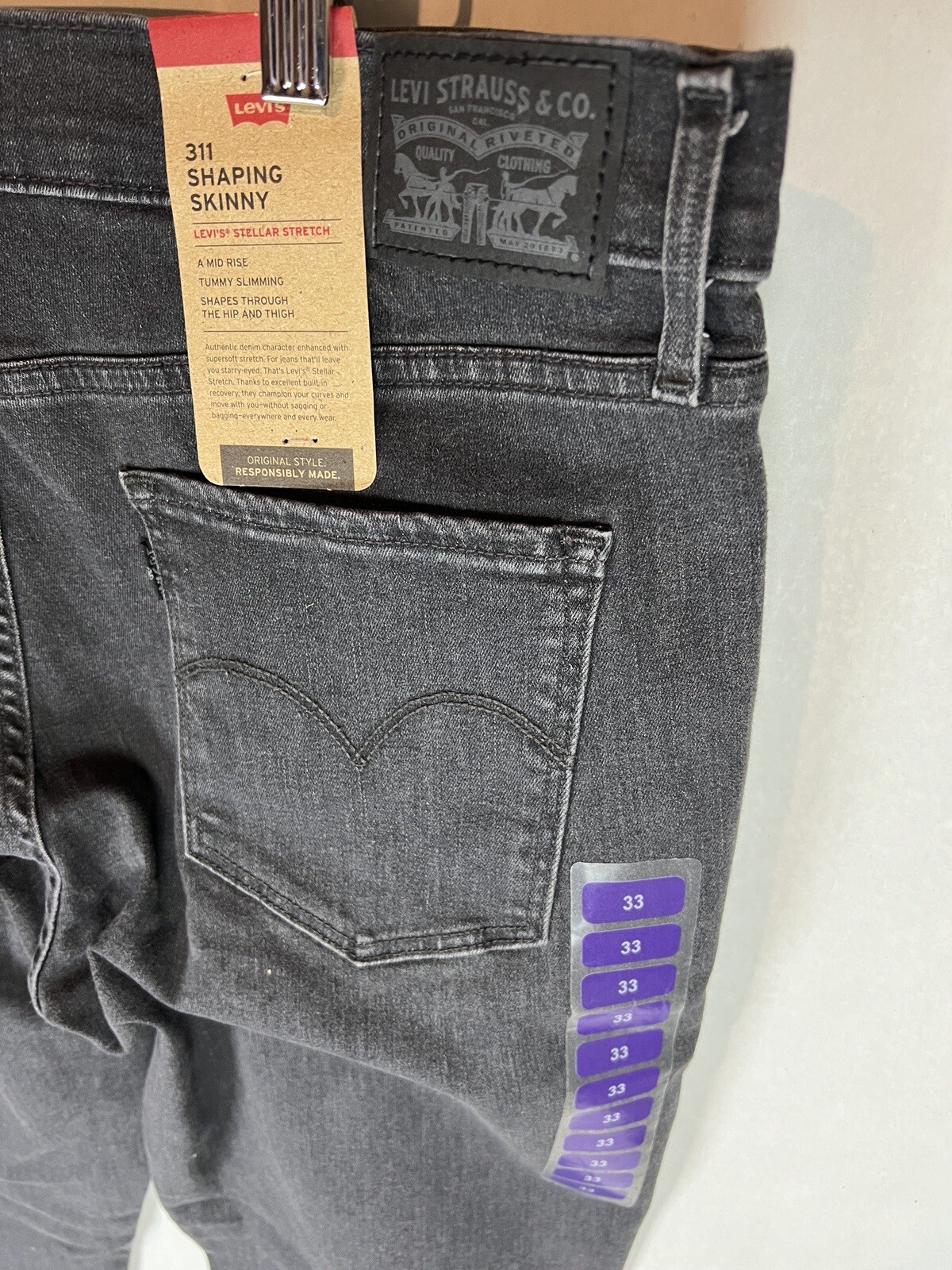 NEW Levi’s Ladies 311 Skinny Shaping Denim Size 33x 30 Dark Horizon