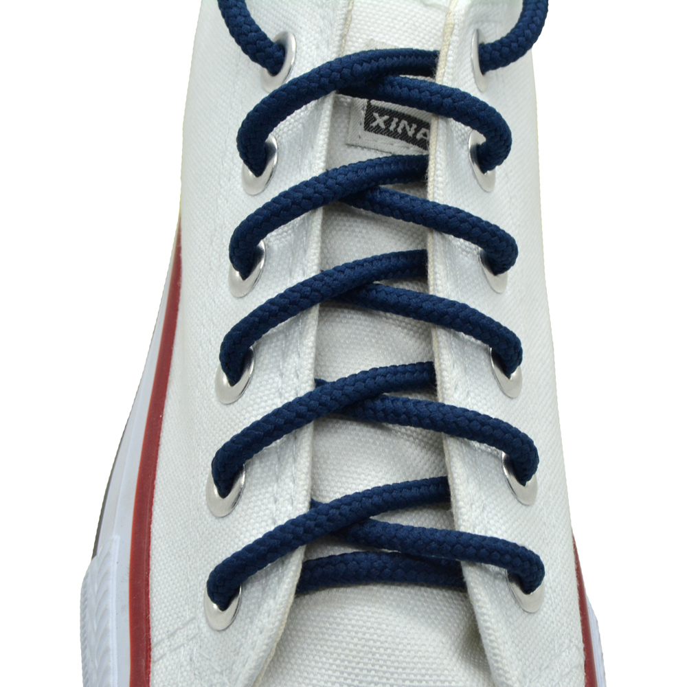 27″,36″,45″,54″, Navy Blue Round Shoelaces 5mm(Thick) One Pair Made in Korea