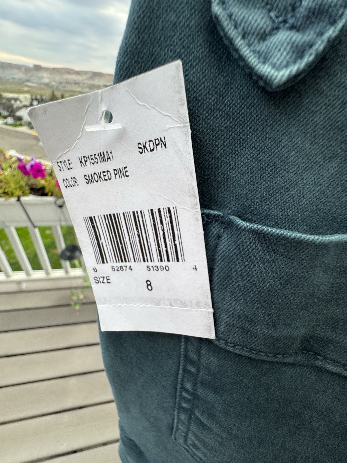 KUT FROM THE CLOTH, SZ 8, PINE GREEN PANTS, CROP LENGTH, EXCELLENT NEW W/TAGS A+