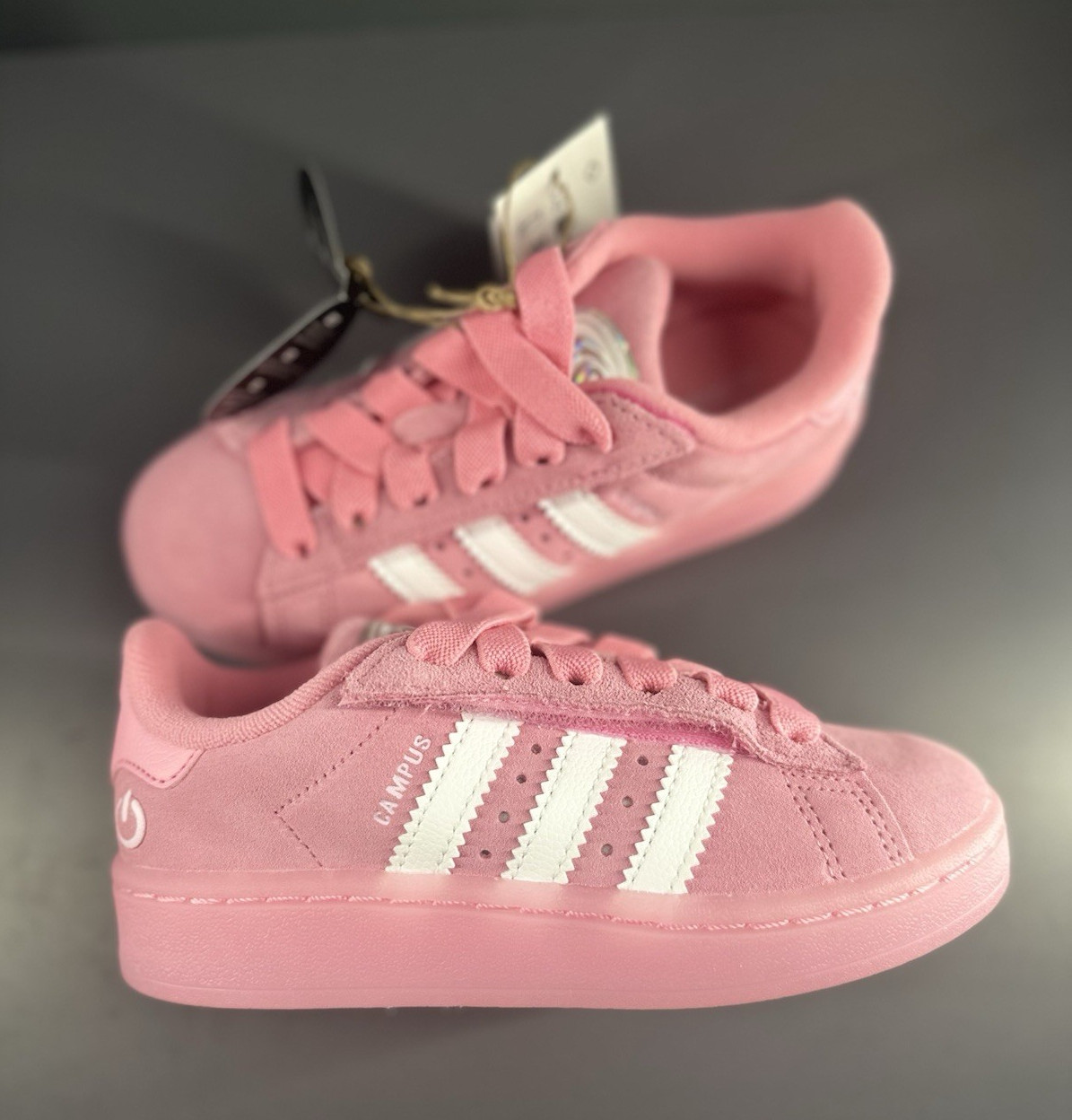 Adidas Campus 00s LED Lights Bliss Pink White Kids Size 13K Sneakers Brand New