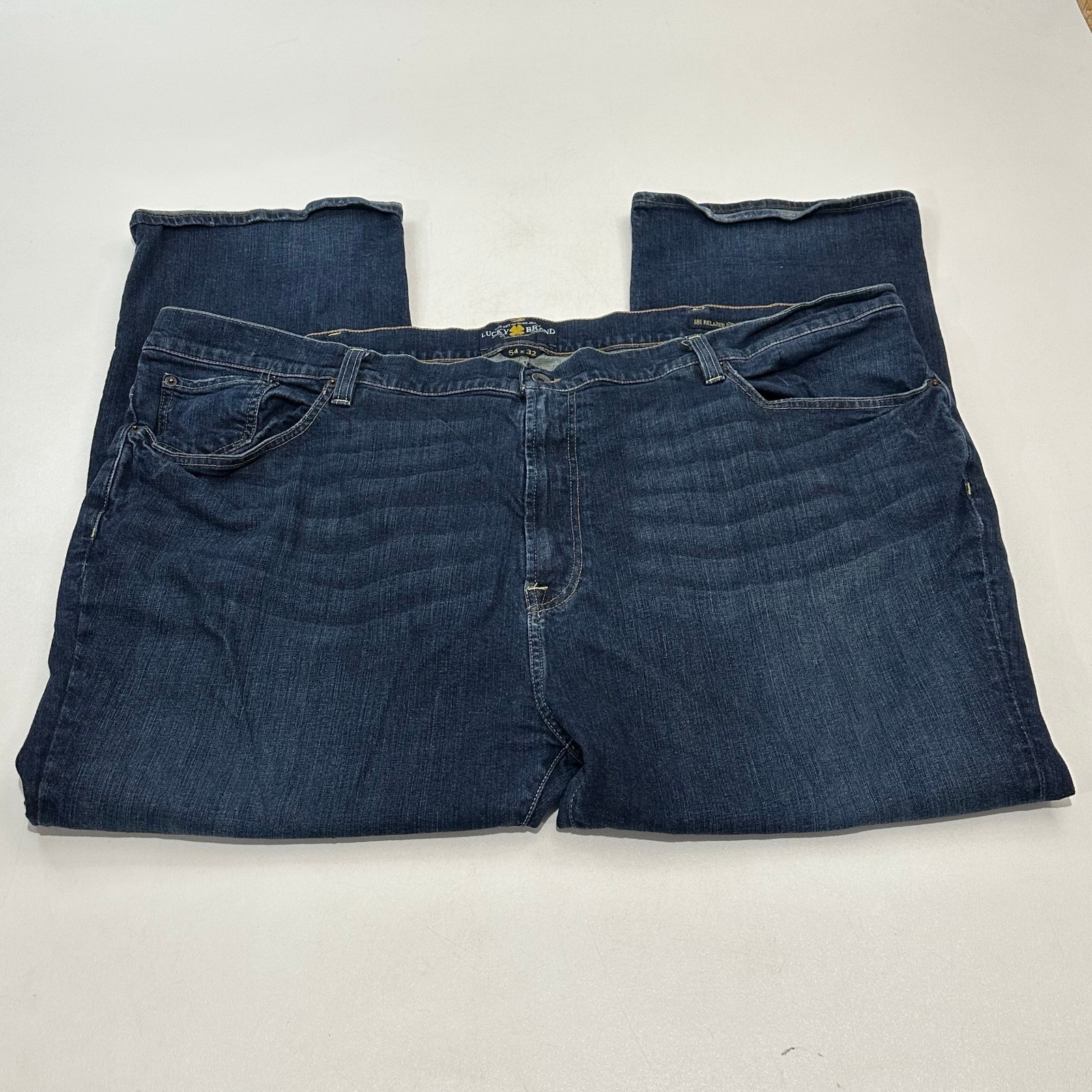 Lucky Brand Men’s Jeans Dark Wash Relaxed Bootcut Five-Pocket, Size 54×32