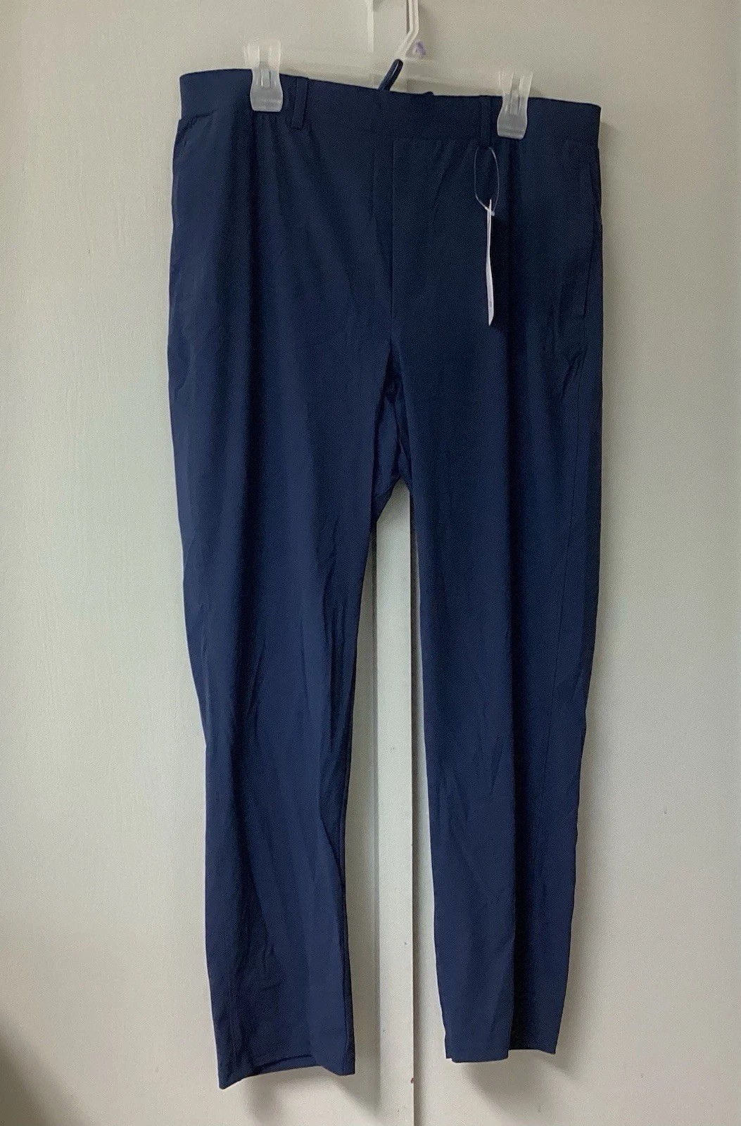 &Collar Performance Menswear Athletic Blue Navy Slim Fit Pants Size 36 X 32 NWT