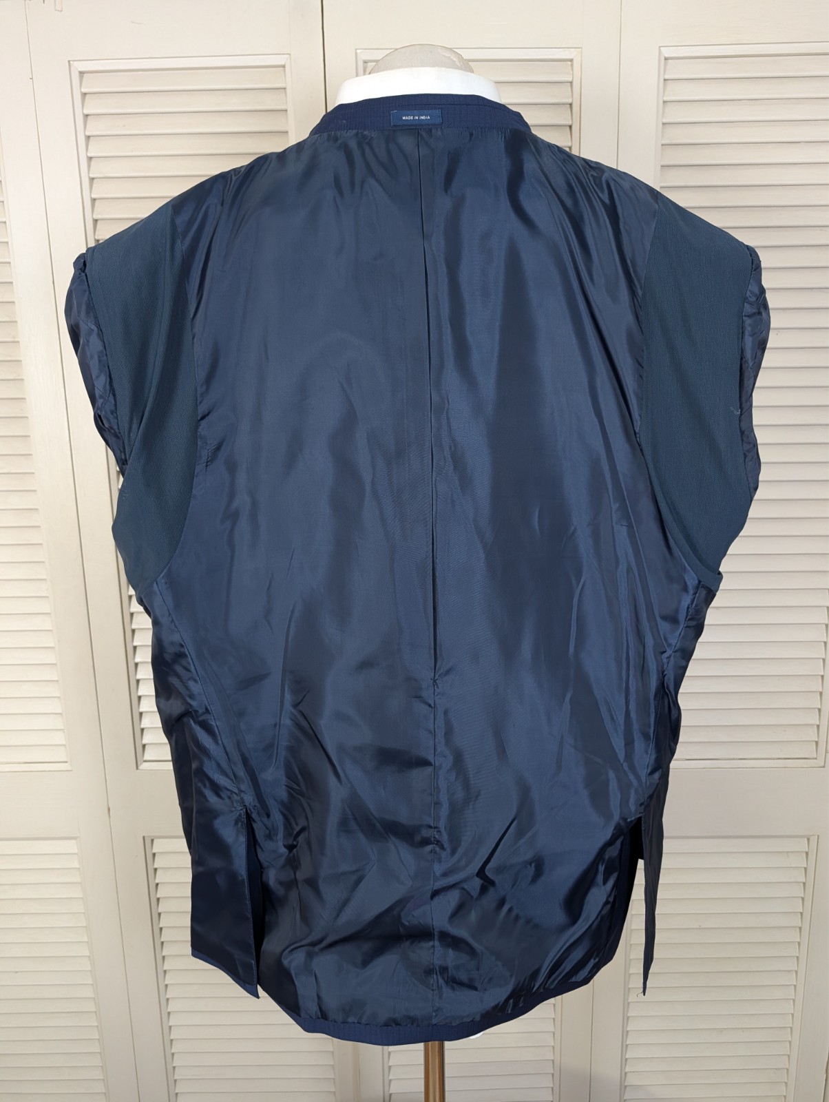 Stafford 2 Piece suit Mens 56R Pants 56×28 Big And Tall Super Suit Solid Blue