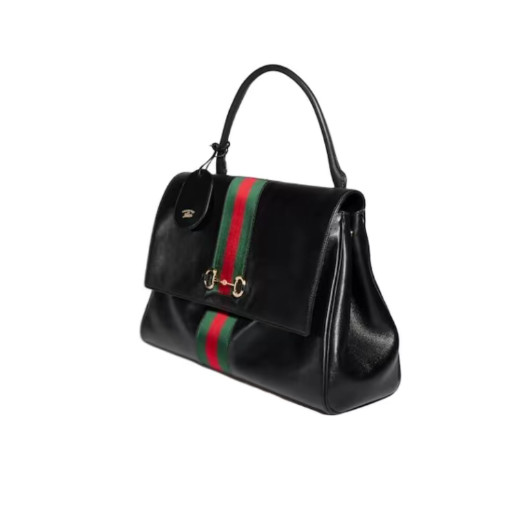 GUCCI Paparazzo Leather Shoulder bag Large Women’s Black 14.6*5.1*11.4 in
