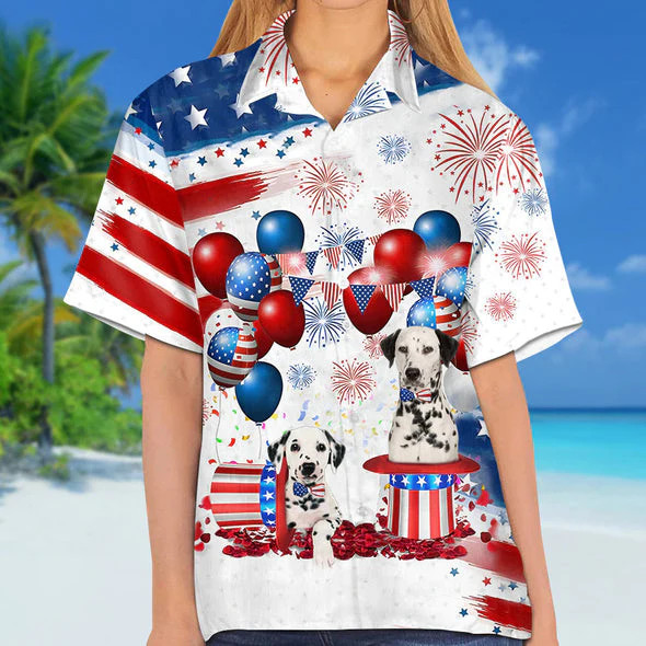 Dalmatian Independence Day Trendy Hawaiian Shirt For Men And Women, 4Th Of July