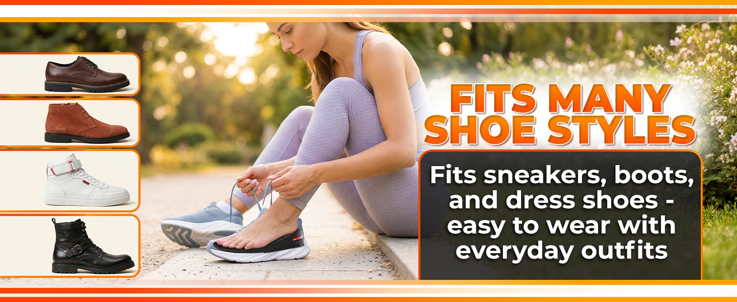 4-Layer Height Increase Insoles for Men & Women, 1.2-3.54 in (3-9 cm) |