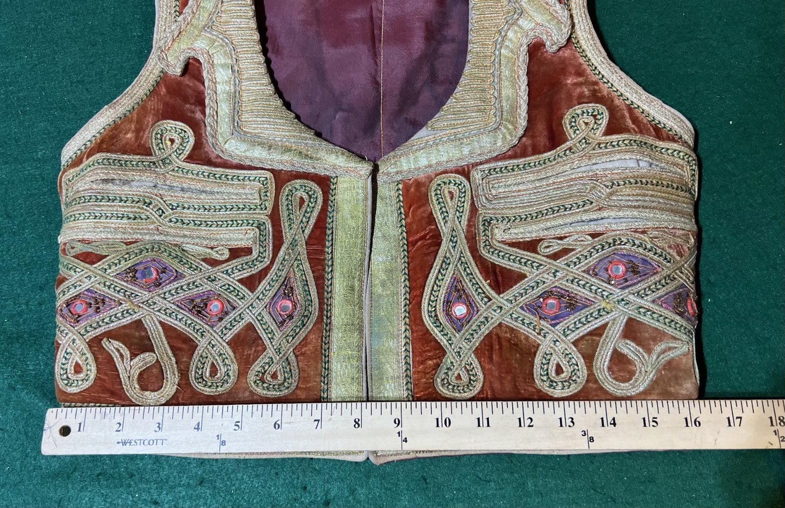 Vintage Afghan Mens wedding vest waskat or sadri with mirrors