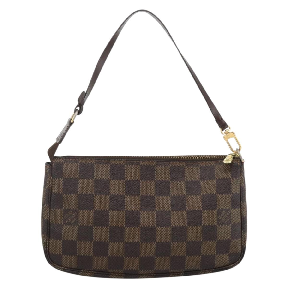 LOUIS VUITTON Damier Ebene Pochette Accessoires Pouch N41206 LV Auth BAZ759