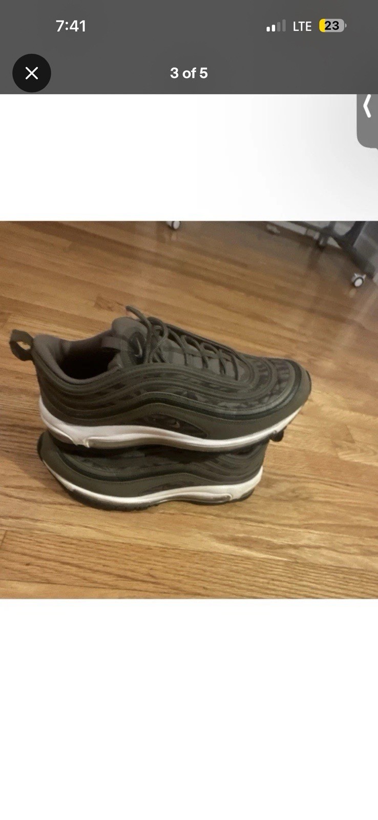 Nike Air Max 97 Low Top Men’s Lace-Up Sneakers Green/White/Black Solid
