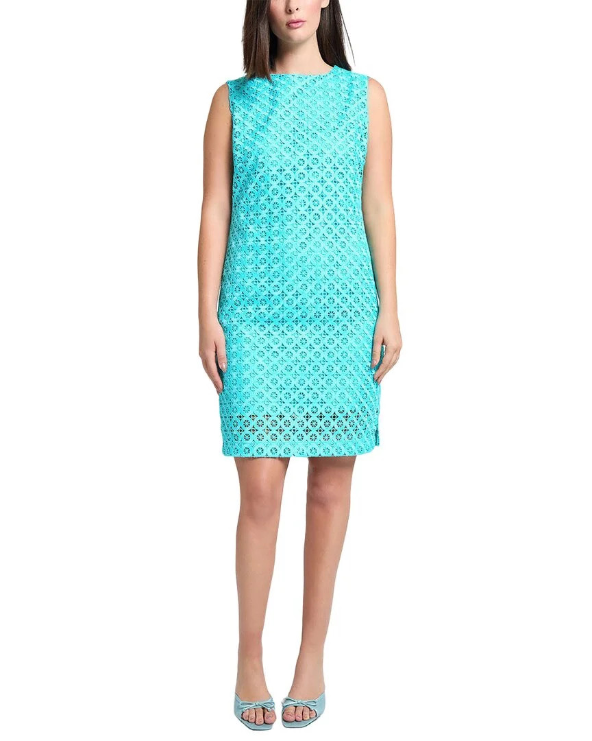 Ming Wang Geometric Lace Cutout Woven Sheath Dress Women’s