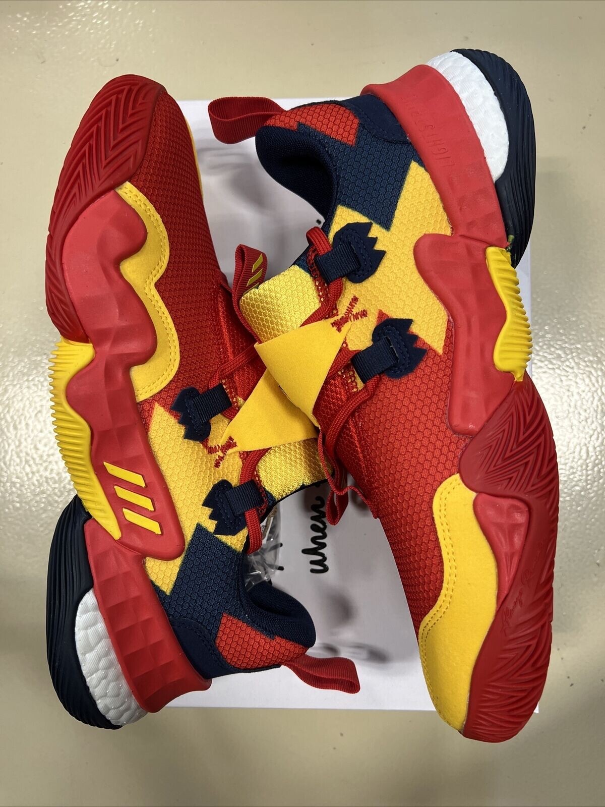 Adidas Trae Young 1 Red Gold Navy Blue MCDONALDS ALL AMERICAN GAME PE GX6815