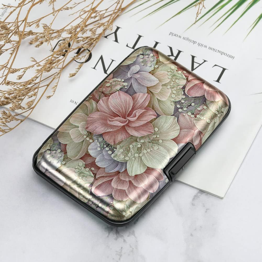 RFID Blocking Aluminum Credit Card Holder Slim Wallet Case with 7 Slots