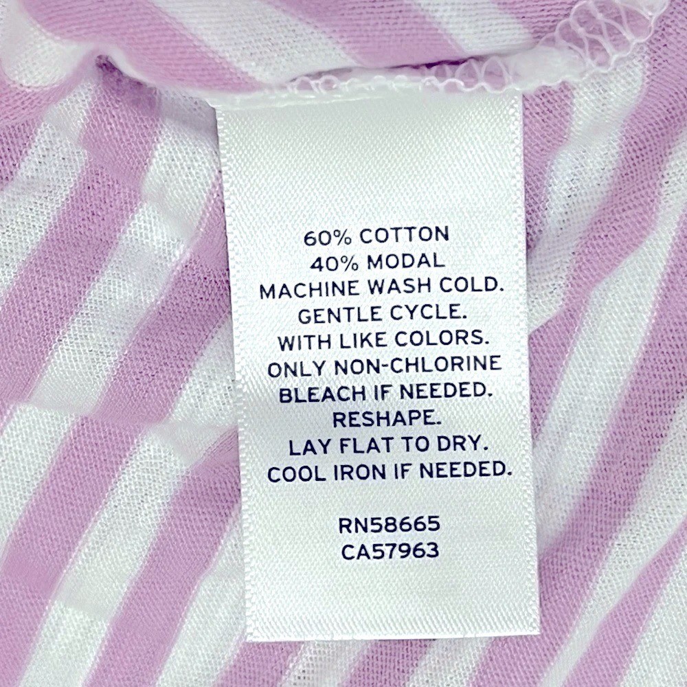 Caslon Asymmetrical Scoop Neck Striped Tank Top Womens Large Purple White NWOT