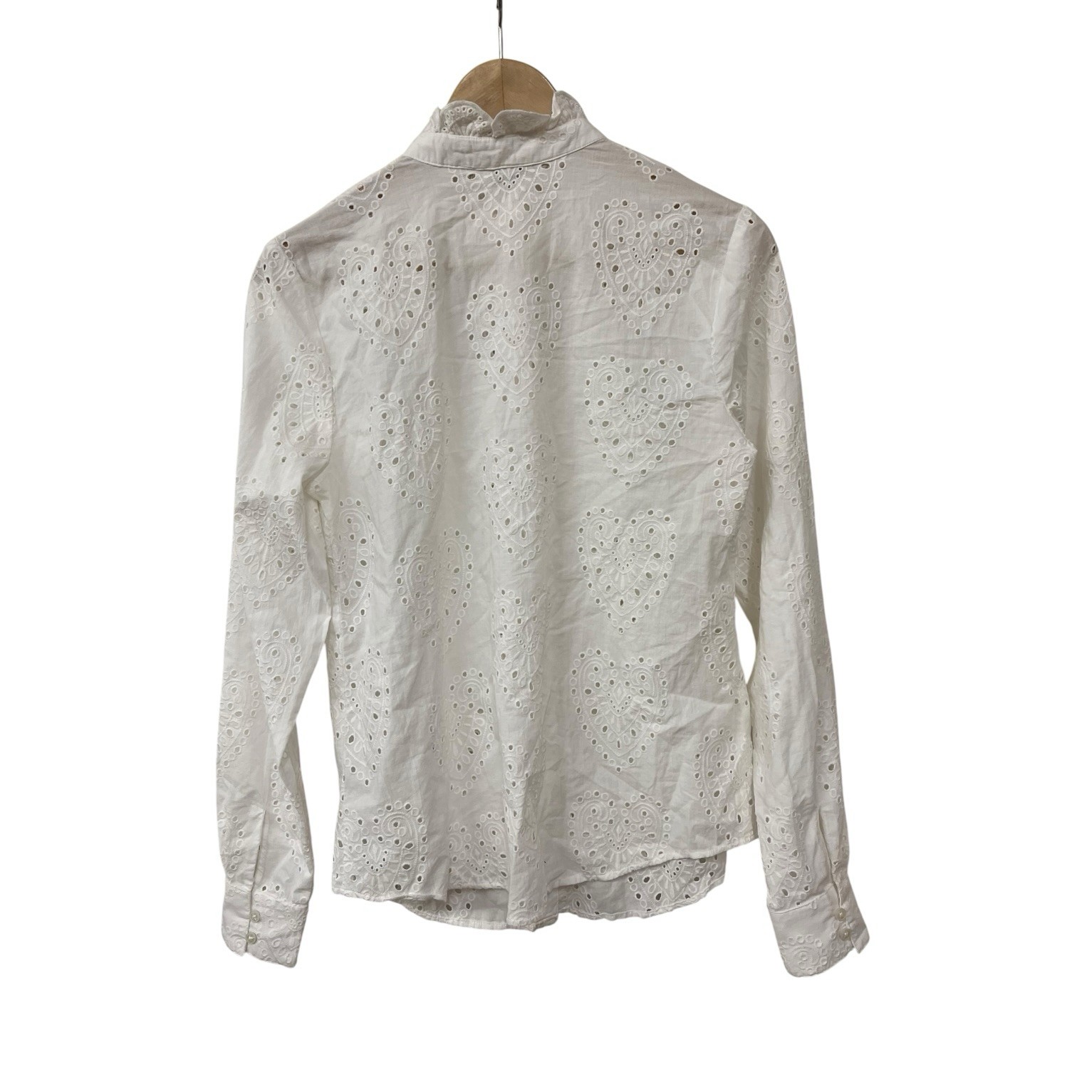 NWT Boden Alice White Cotton Eyelet Broderie Top US 4