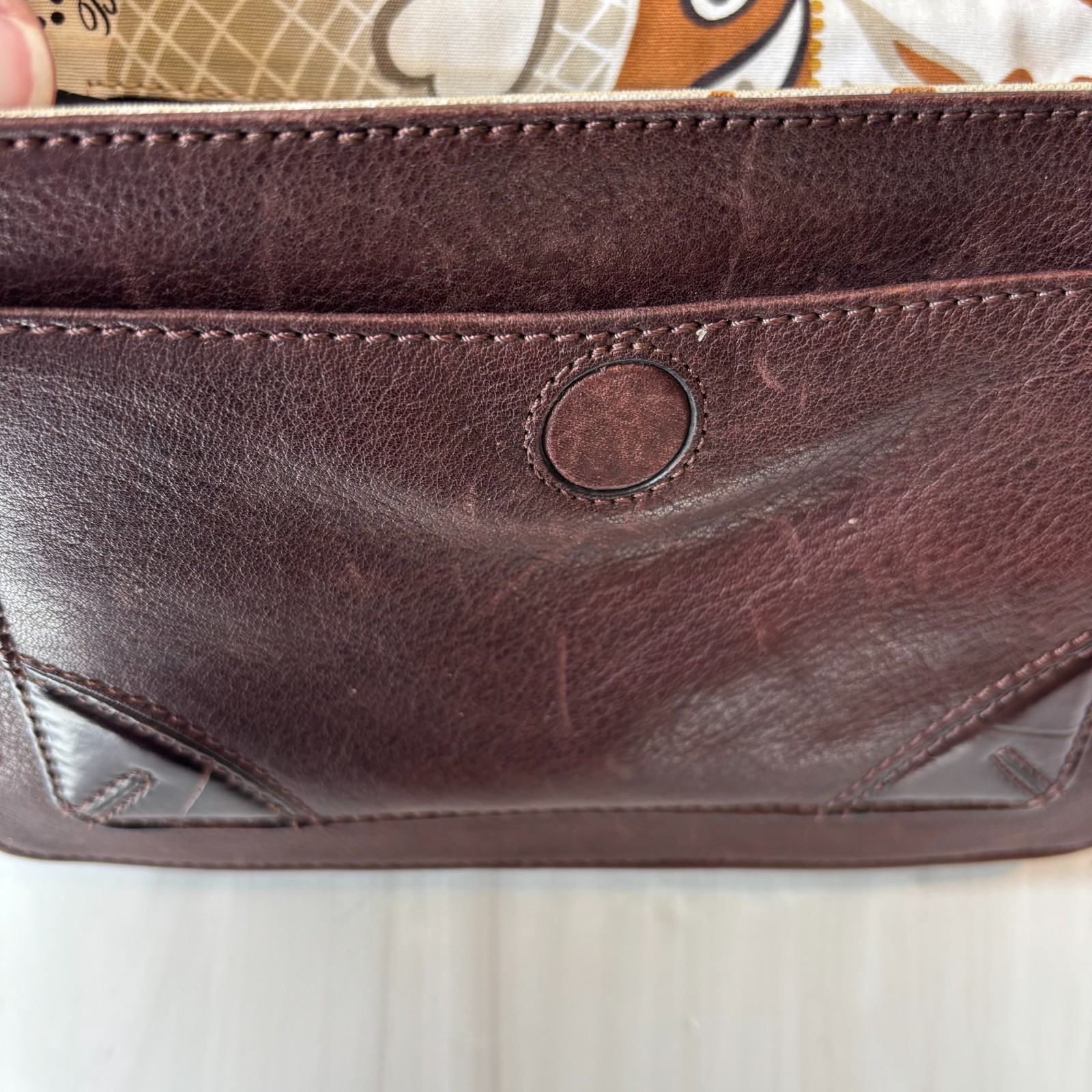 BRIGHTON Contempo City Brown Leather Crossbody Organizer Shoulder Bag Purse