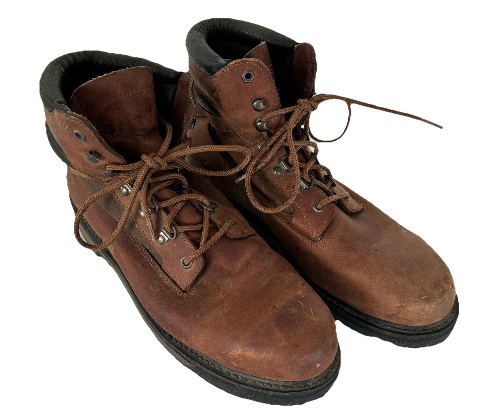 Vintage Iron Age Steel Toe Lace Up Leather Work Boots Mens Size 12 med