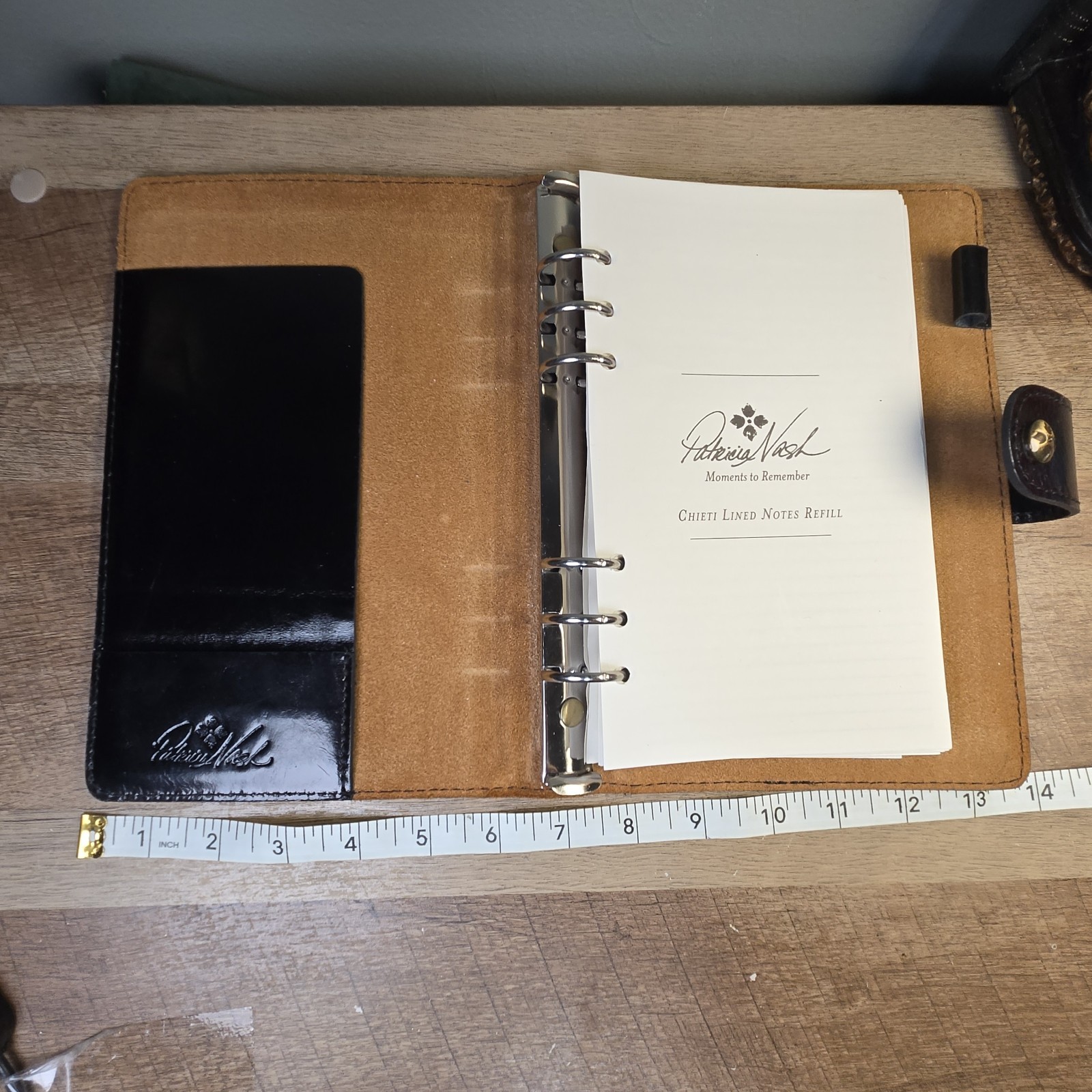 Patricia Nash 6 Ring Day Planner Tartan Pattern Italian Leather Pad 6×9 inches