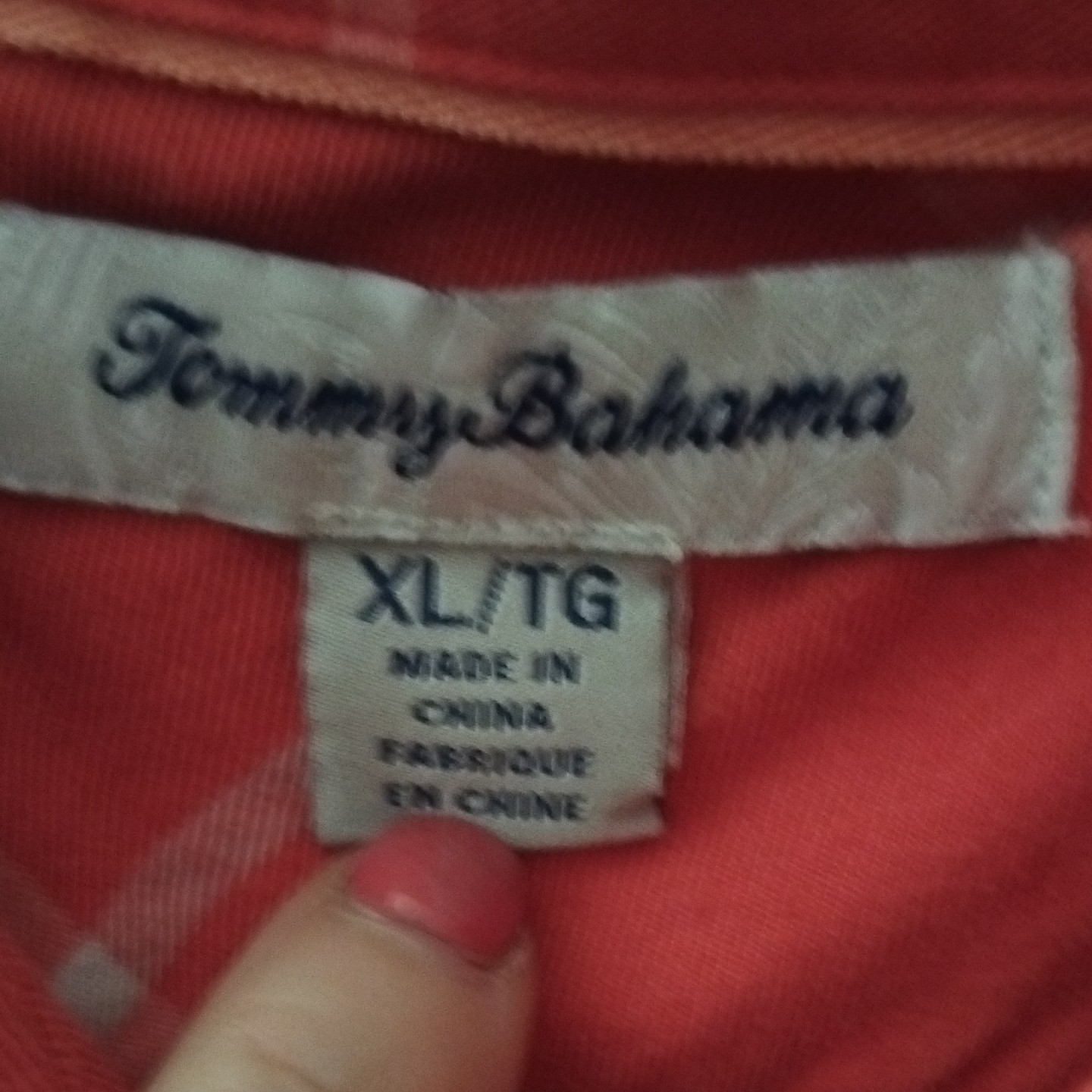 Tommy Bahama Men’s Plaid Long Sleeve Button-Up Shirt Red/White XL