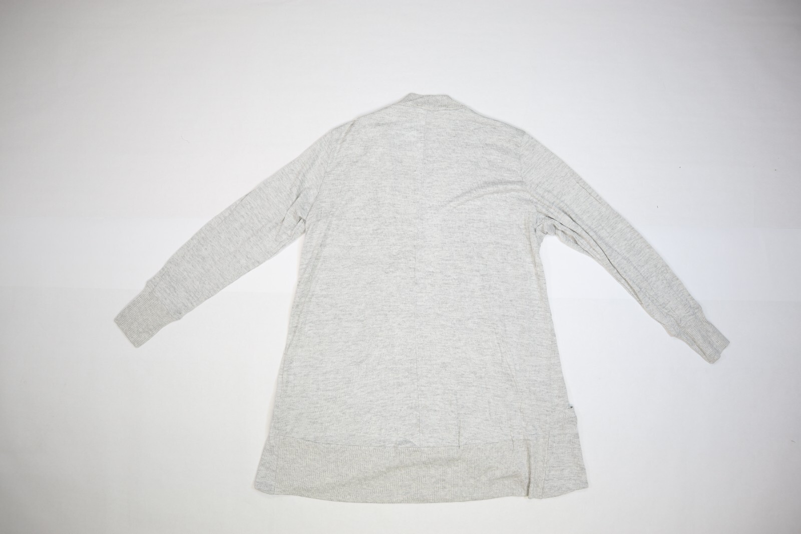 Buc-ee’s Solid Knit Cardigan Heather Grey Lightweight Open Front Womens 2XL