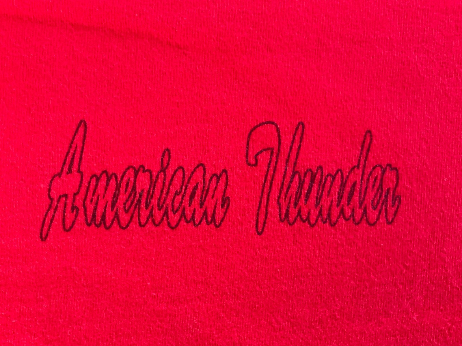 VTG 90s American Thunder Custom Motorcycles T-Shirt XL Red Biker Prior Lake MN