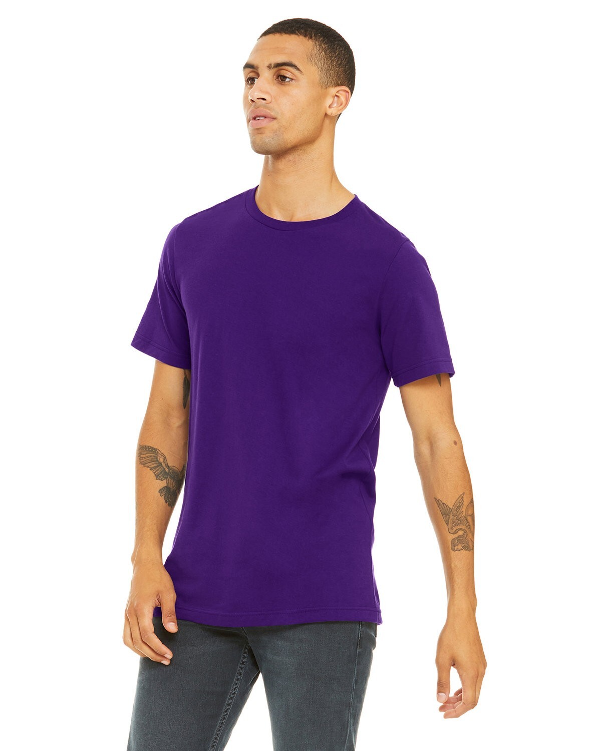 Bella + Canvas 3001C 4XL Team Purple Cotton Jersey Tee Unisex Tshirt