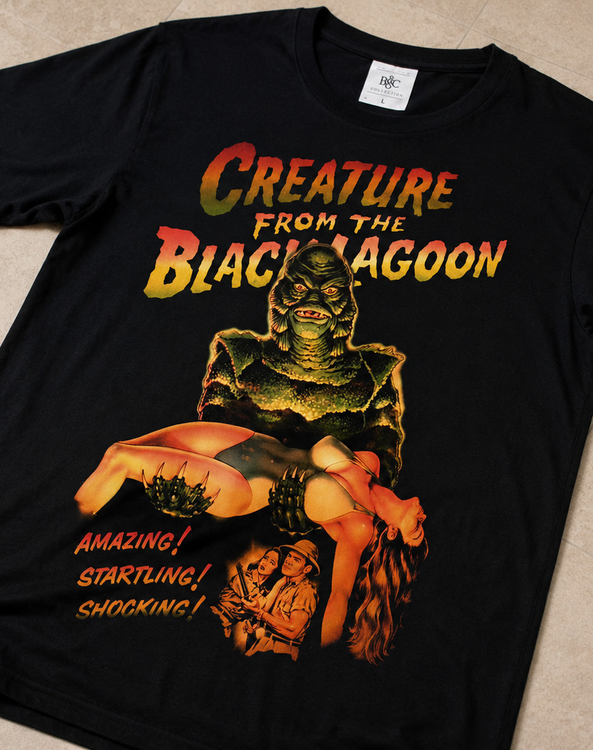 Creature From The Black Lagoon Horror Retro Vintage- B&C T-Shirt Unisex Size L