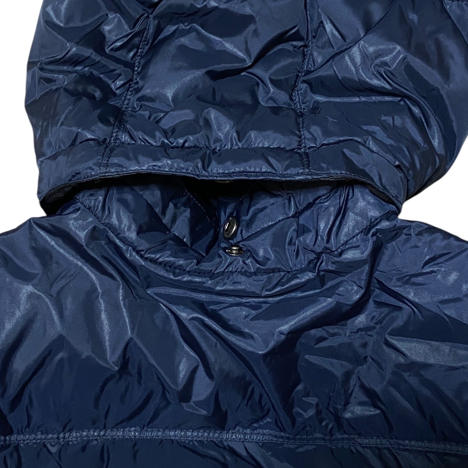 American Eagle Outfitters Puffer Jacket Fur Hood Navy Blue Quilted Winter Coat L