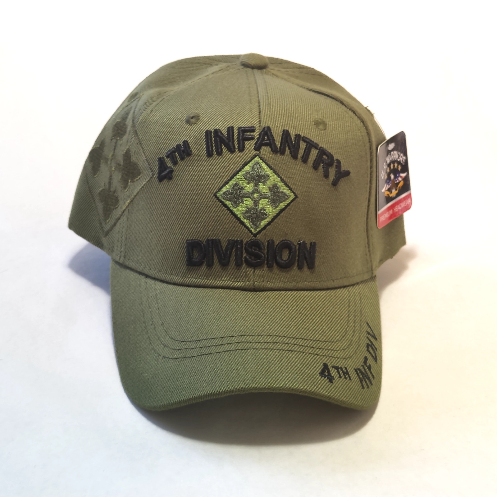 4th infantry division Embroidered Military Green baseball cap New with tags