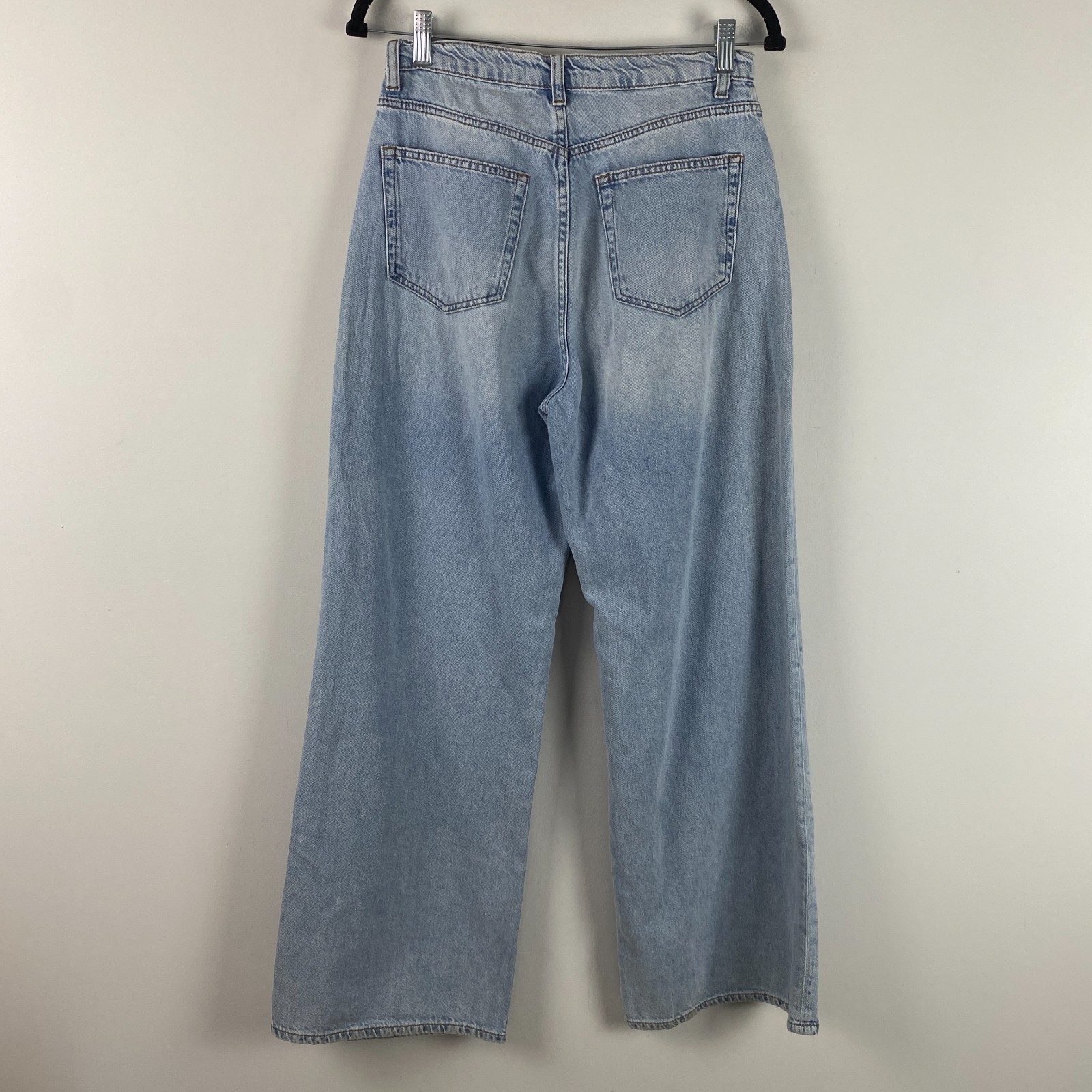 Reformation Cary High Rise Slouchy Wide Leg Jeans Size 28 Light Bowen Wash