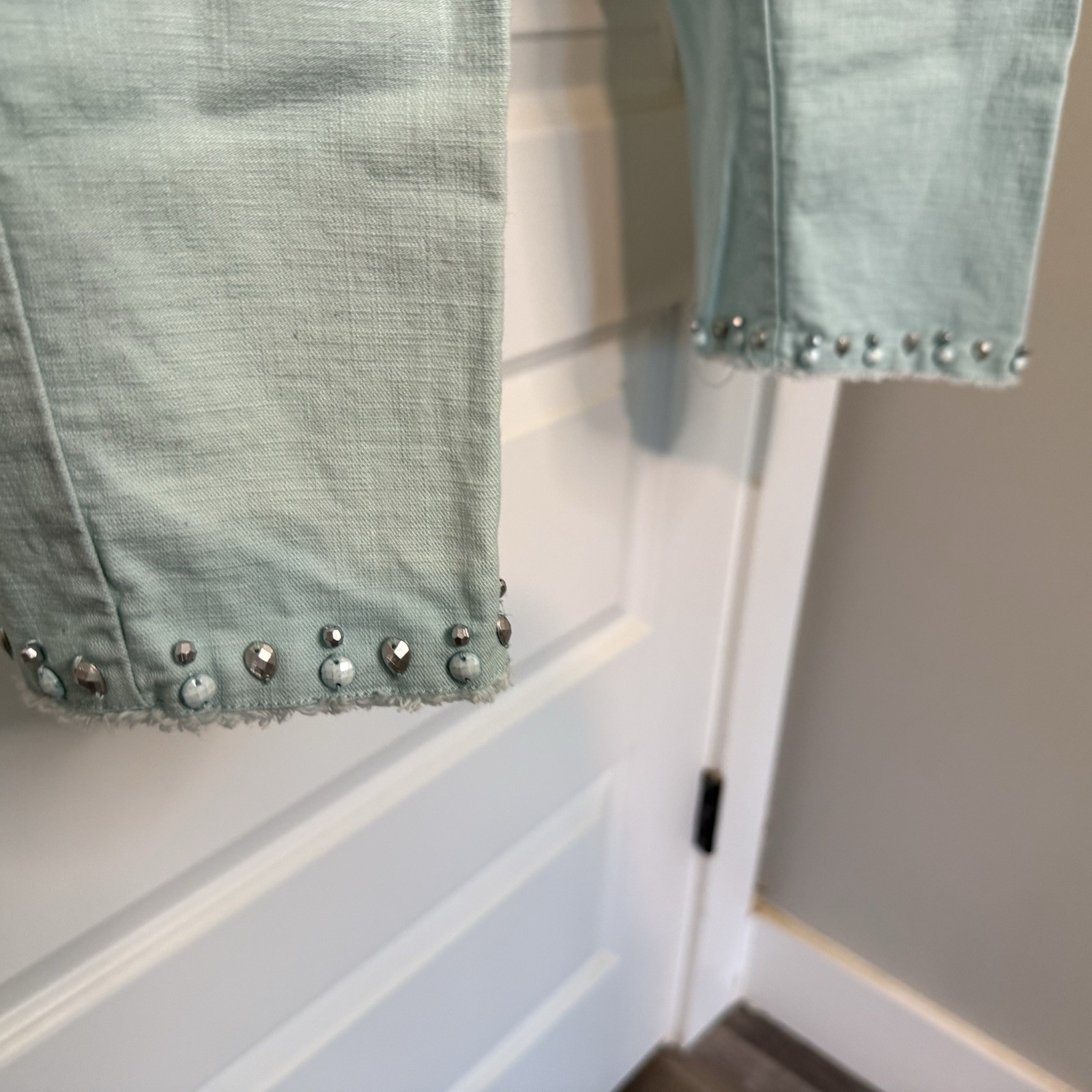 Ruby Rd. Plus Capri Pants – Womens Size 18 – Green – Studded Legs
